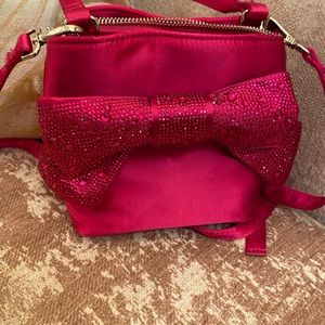 Adorable hot pink silk purse